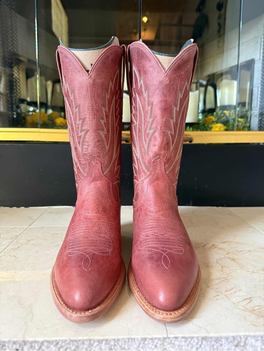 Tecovas Women's NIB The Jamie in Pink Frost Western Boots size 7 B